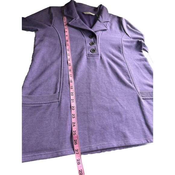 Soft Surroundings Golden Age Sweater Size Petite M Purple Boho Tunic Top - Picture 6 of 7